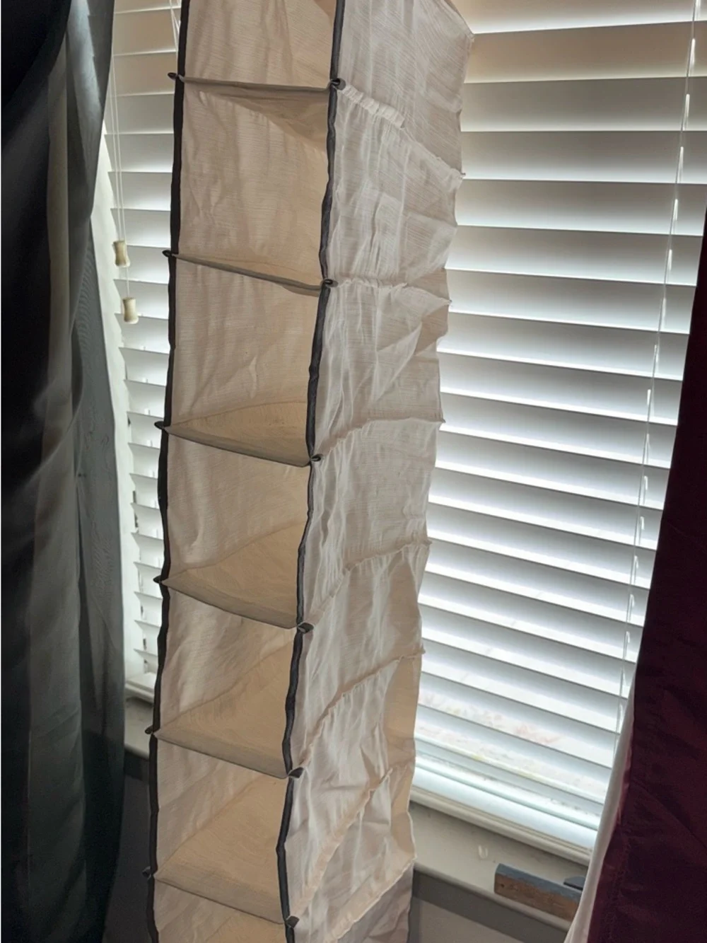 Hanging Closet Organizer Shelf - Cream Vertical Storage